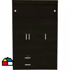 TUHOME - Closet manila z-120 5 puertas - wengue 120x51,5x187,5 cm