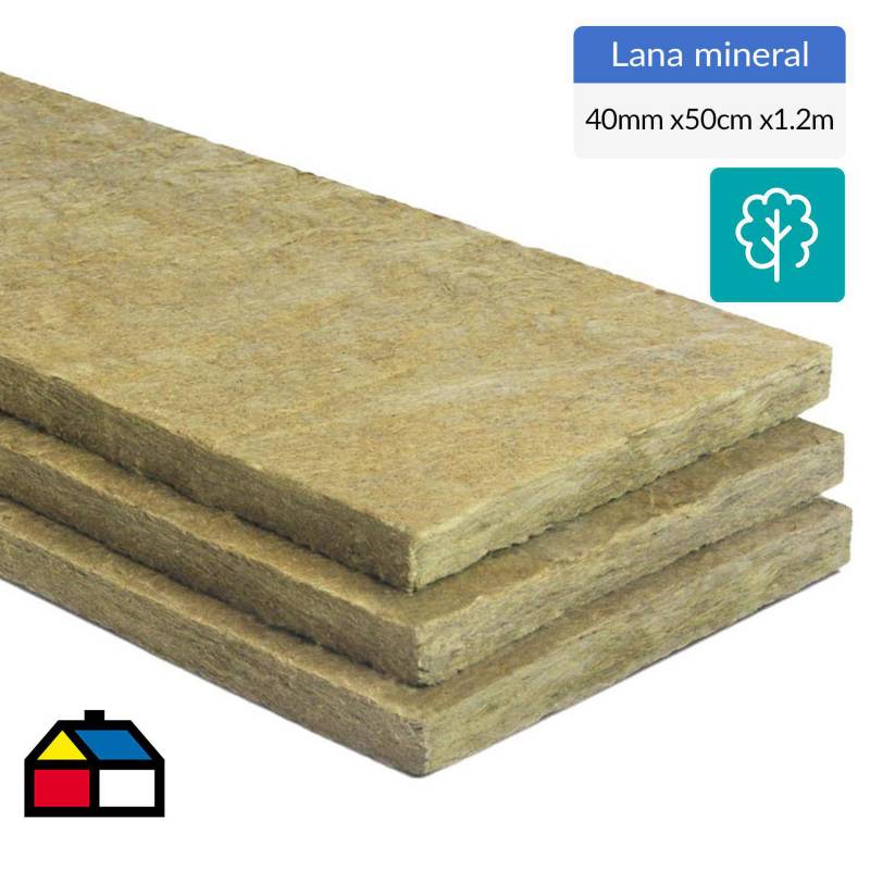 AISLAN - 40 mm 0.5x1.20 m Aislan lana mineral sin revestimiento