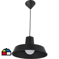 LAMPARAS MANQUEHUE - Lámpara de colgar Metal Plato Negro