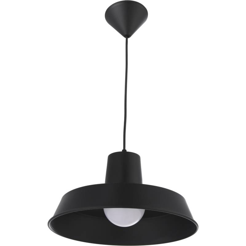 LAMPARAS MANQUEHUE - Lámpara de colgar Metal Plato Negro.