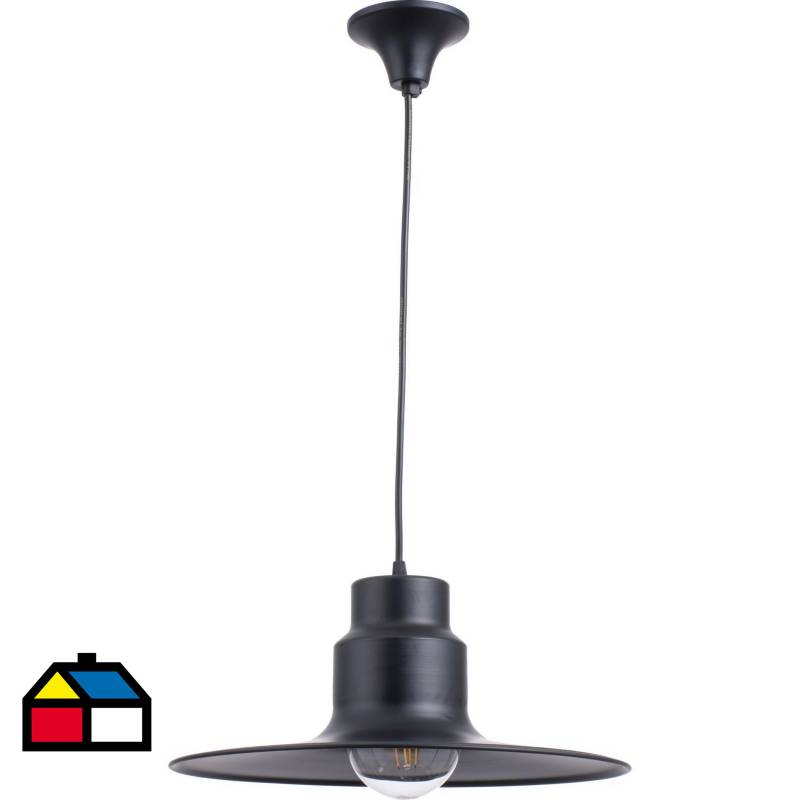 LAMPARAS MANQUEHUE - Lámpara de colgar Metal Plato Negro