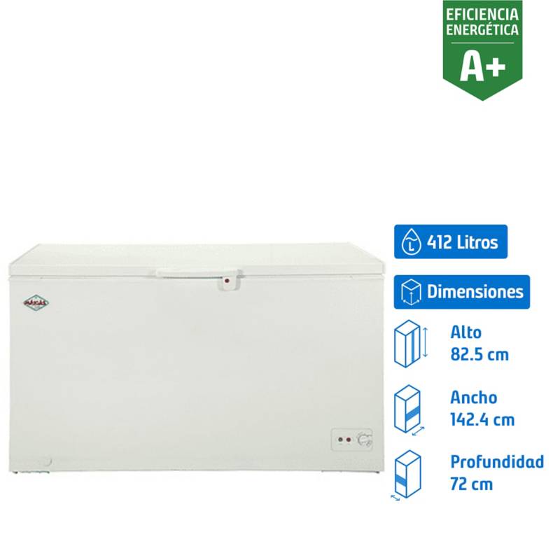 MAIGAS - Congelador industrial horizontal 412 litros blanco
