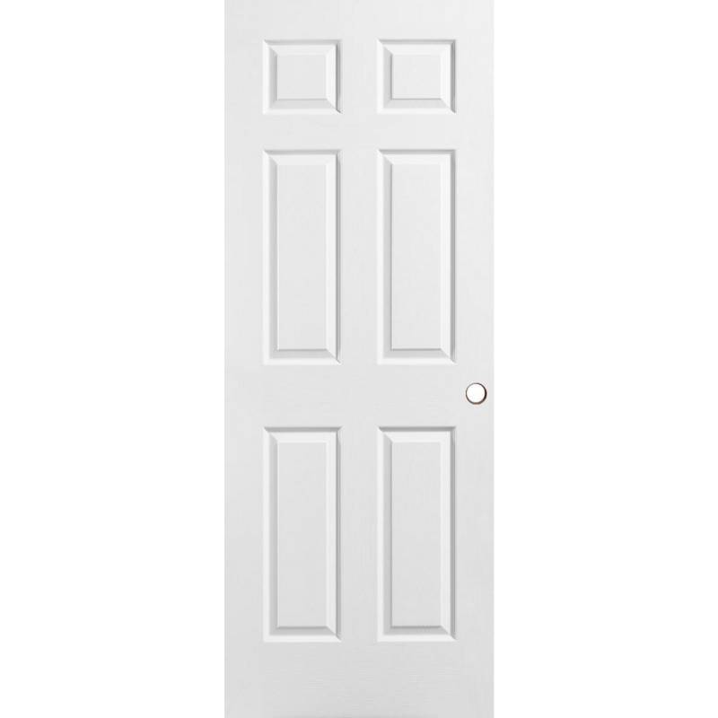 MASONITE - Puerta Sinfonía HDF 70x210 C/6 Paneles y Perforación Blanco Krems
