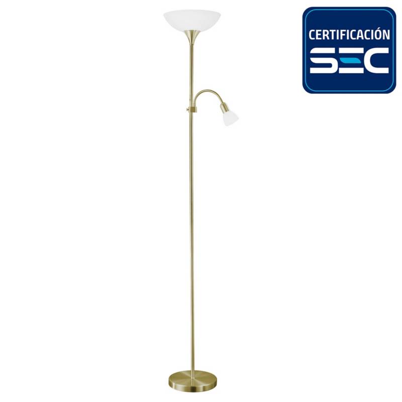 EGLO - Lámpara de pie UP bronce 2 luces 30W E27