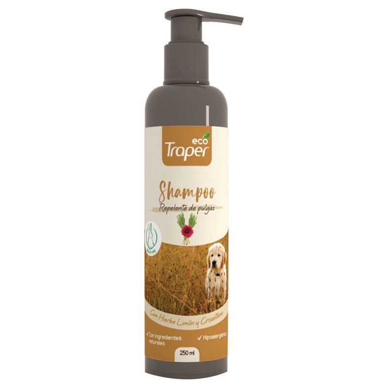 TRAPER - Shampoo para perro repelente de pulgas 250 ml