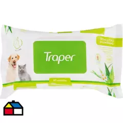 TRAPER - Toallitas Humedas para Perros y Gatos 60 unidades