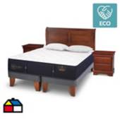 CIC - Cama Europea Premium King  + muebles + 2 almohadas