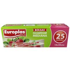 EUROPLAS - Bolsa hermetica europlas 18x20 cm  25 unidades