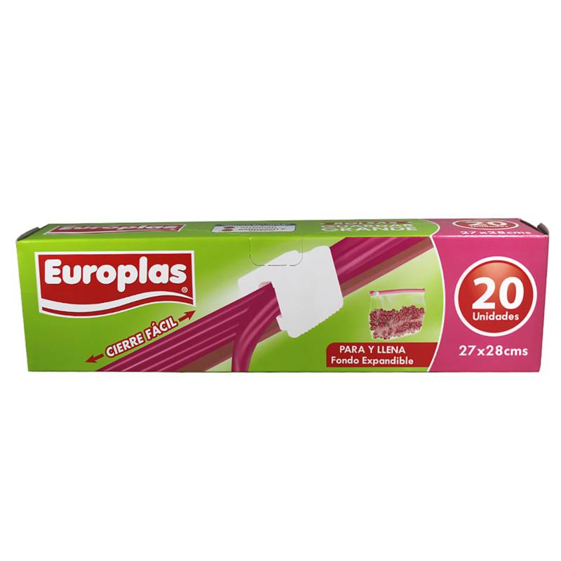 EUROPLAS - Bolsa hermetica europlas cierre facil 27x28 cm