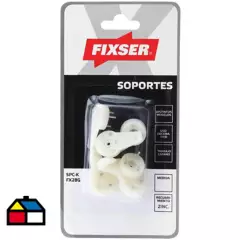 FIXSER - Soportes multiuso para pared 7x30 mm 6 unidades