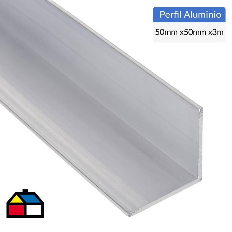 SUPERFIL - Ángulo Aluminio 50x50x3 mm Natural   3 m