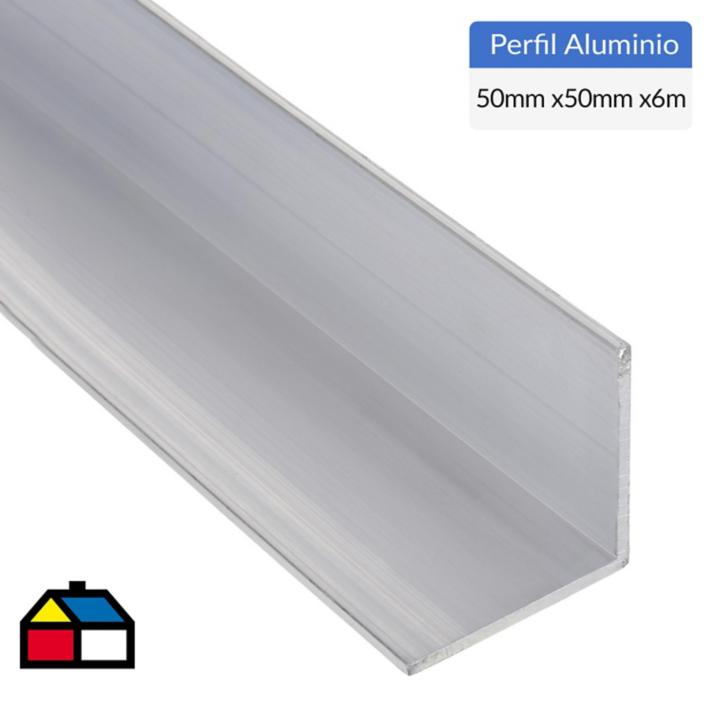 Ángulo Aluminio 50x50x3 Mm Natural 6 M Sodimaccl 0271