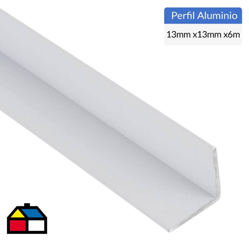 SUPERFIL - Ángulo Aluminio 13x13x1,2 mm Blanco  6 m