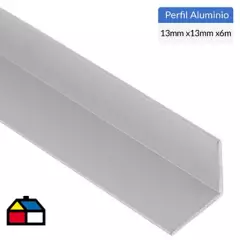 SUPERFIL - Ángulo Aluminio 13x13x1,2 mm Mate  6 m
