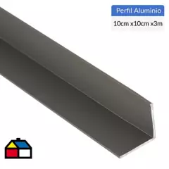 SUPERFIL - Ángulo Aluminio 10x10x1 mm Titanio  3 m