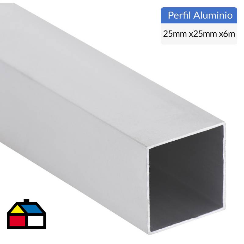 SUPERFIL - Tubular Aluminio 25x25x1 mm Mate  6 m