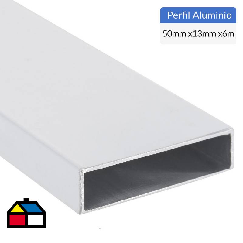 SUPERFIL - Tubular Aluminio 50x13x1 mm Blanco  6 m