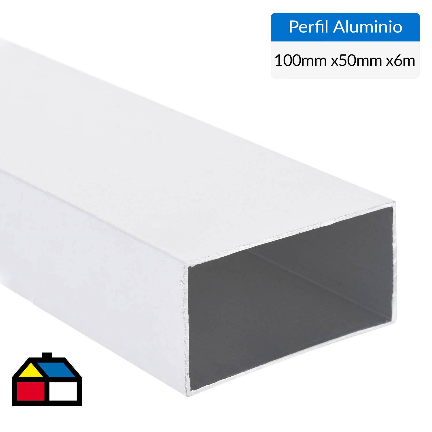 Tubular Aluminio 100 x 50 x 1.5mm - Superfil