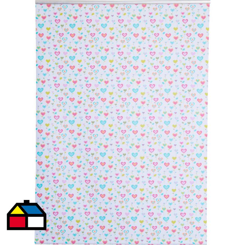 JUST HOME COLLECTION - Cortina roller black out 120x165 cm flores multicolor