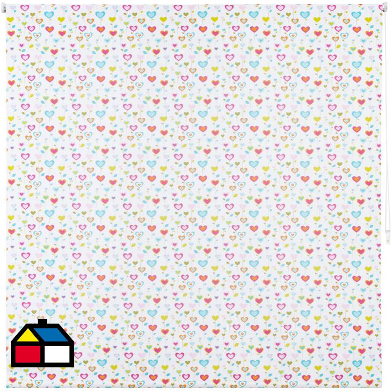 JUST HOME COLLECTION - Cortina black-out 160x165 cm flores multicolor.