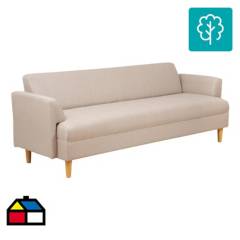 JUST HOME COLLECTION - Sofá 3 cuerpos tela Beige