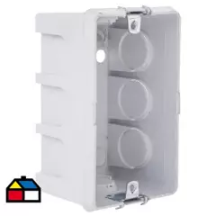 MEC - Caja de Distribución p/ concreto Soporte Metálico Blanca PVC embutida