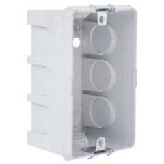 MEC - Caja de Distribución p/ concreto Soporte Metálico color Blanca 94x68,5 mm PVC embutida