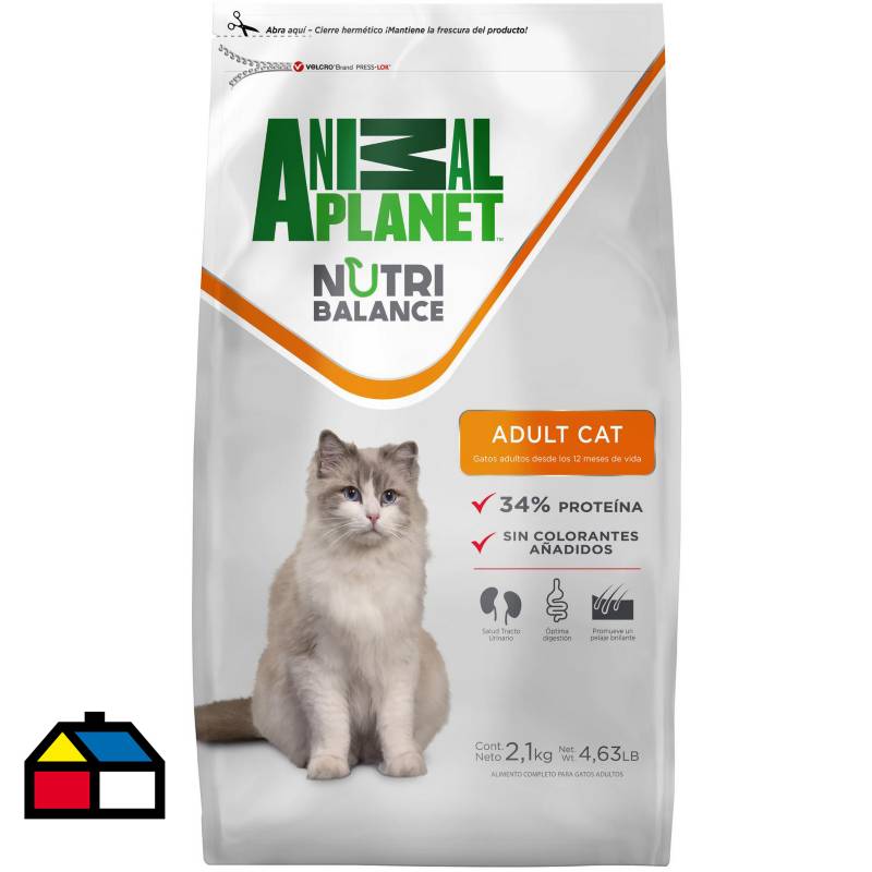 ANIMAL PLANET - Alimento seco para gato adulto 2,1 kg