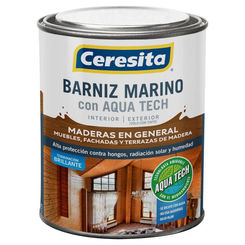 Barniz Marino c/ Tinte 1 Galón Caoba Ceresita