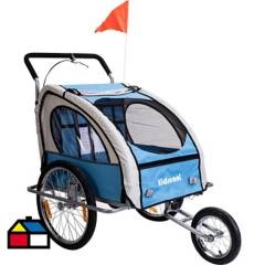 KIDSCOOL - Carro jogger y trailer azul Kidscool