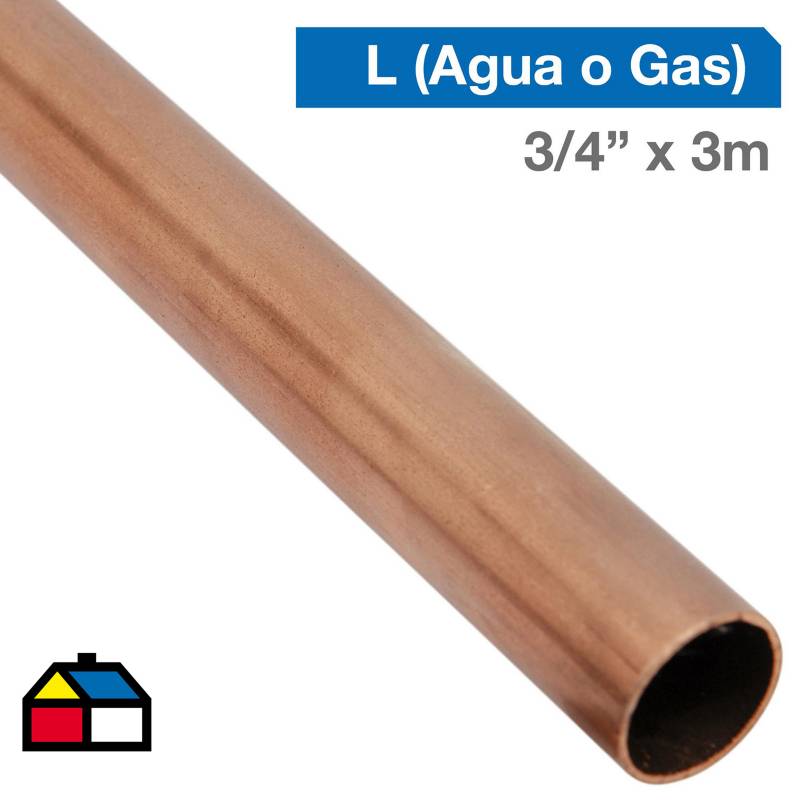 E P C - Cañería Cobre L Gas-Agua 3/4" x 3m