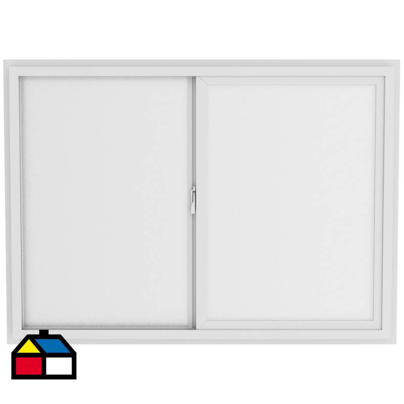 WINTEC - Ventana PVC 70x50 cm monolítico blanco corredera