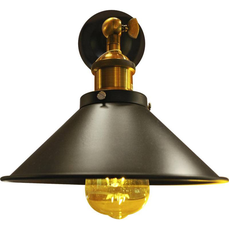 HOME REPUBLIC - Lámpara de Pared Hat negro E27 80W