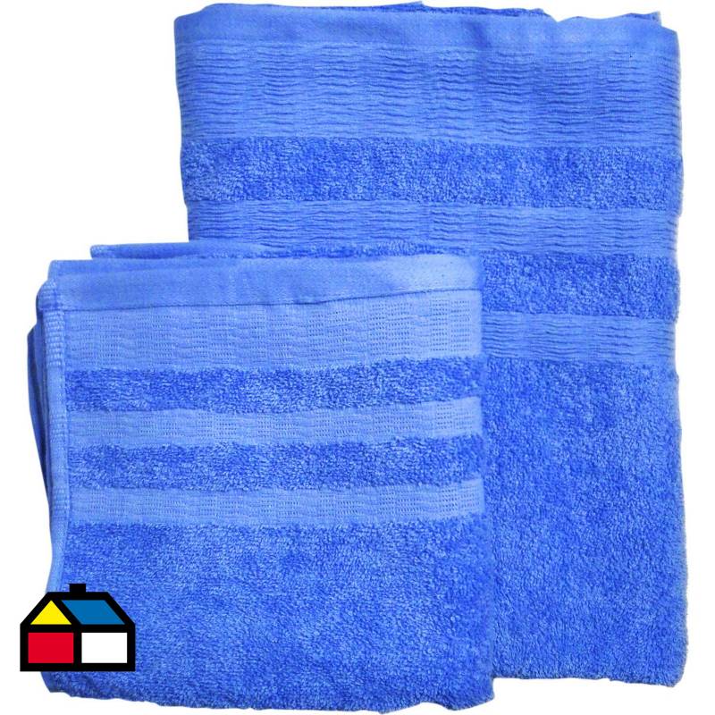 ILLUSIONS - Set toallas 500g 2 piezas azul