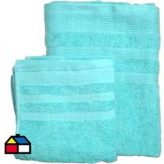 ILLUSIONS - Set toallas 500g 2 piezas turquesa