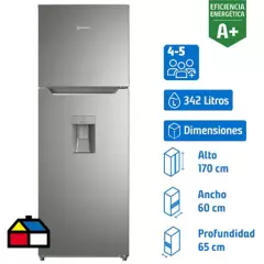 MADEMSA - Refrigerador Top Freezer No Frost 342 Litros Inox Altus 1350W