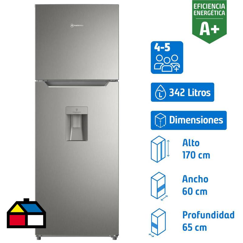 MADEMSA - Refrigerador no frost top mount freezer 342 litros