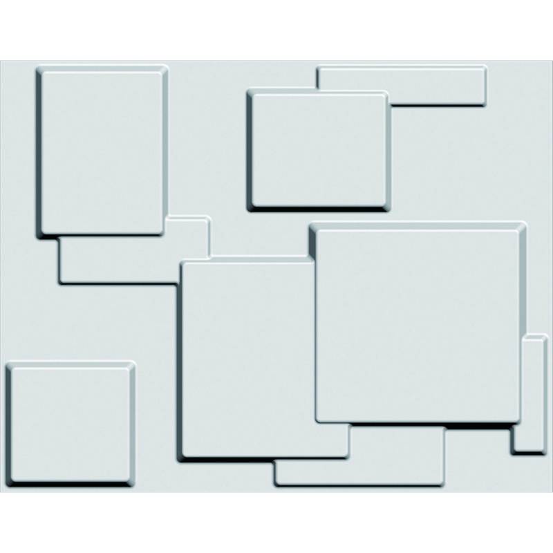 FOKUS HOME - Panel 3D 80x62.5cm Blanco Pintable 3m2
