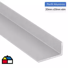 SUPERFIL - Pack ángulo aluminio 20x10x1,3 mm mate  6 m, 6 unidades