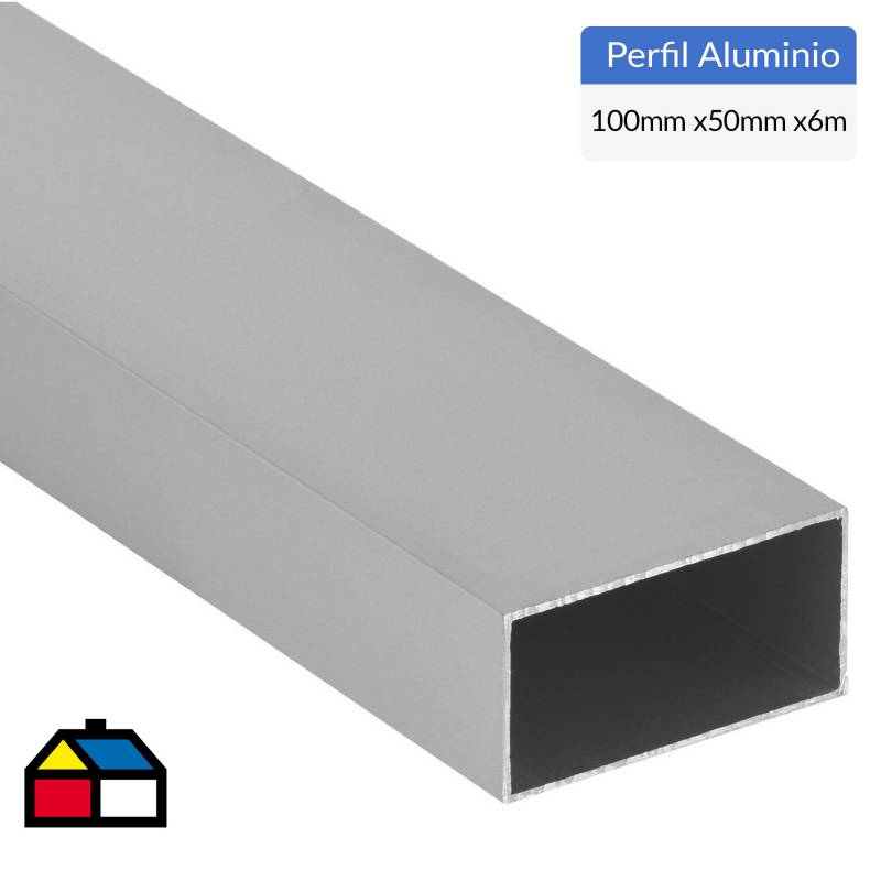 SUPERFIL - Pack tubular aluminio 100x50x1,5 mm mate  6 m, 6 unidades