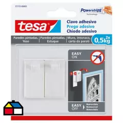 TESA - Clavo adhesivo para paredes pintadas y yeso 0,5 kg.