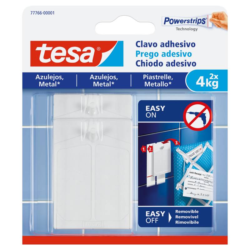 TESA - Clavo adhesivo para azulejos y metal 4 kg