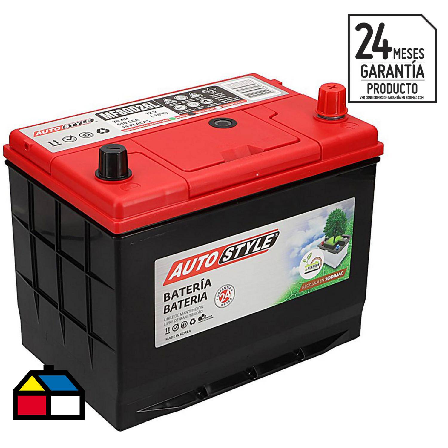Batería Premium mod. 57220 de 70 ah borne positivo derecho - Chile Baterías