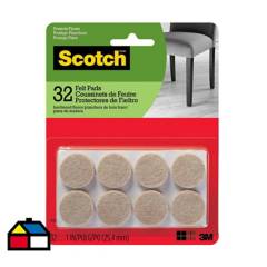 SCOTCH - Fieltros protectores circulares beige 32 unidades