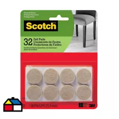 SCOTCH - Fieltros protectores circulares beige 32 unidades