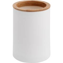 DUSCHY - Vaso para baño bamboo blanco