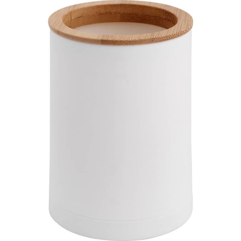 DUSCHY - Vaso para baño bamboo blanco