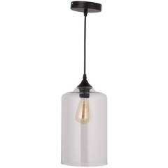 JUST HOME COLLECTION - Lámpara de colgar Vidrio y metal Suez Negro