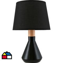 JUST HOME COLLECTION - Lámpara de mesa Harlow 1 L E14 negra.