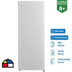 MIDEA - Freezer Vertical 160 Litros Blanco MFV-1600B208FN
